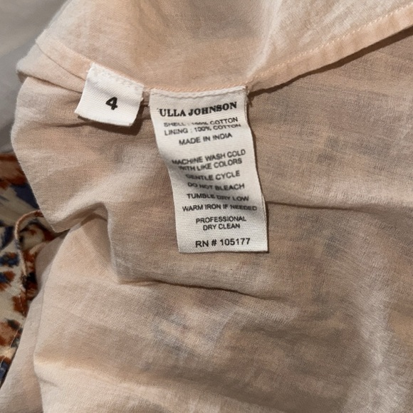 Ulla Johnson Madeline Floral Tiered Ruffle Cotton Dress - Picture 4 of 4